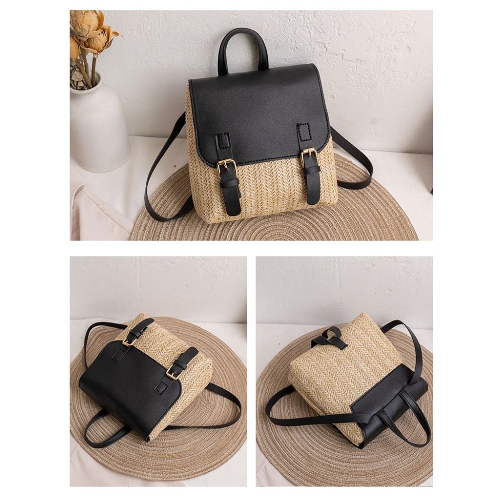 Versatile Bag PU Leather Straw - огляд і ціна Luxury Bags Leather