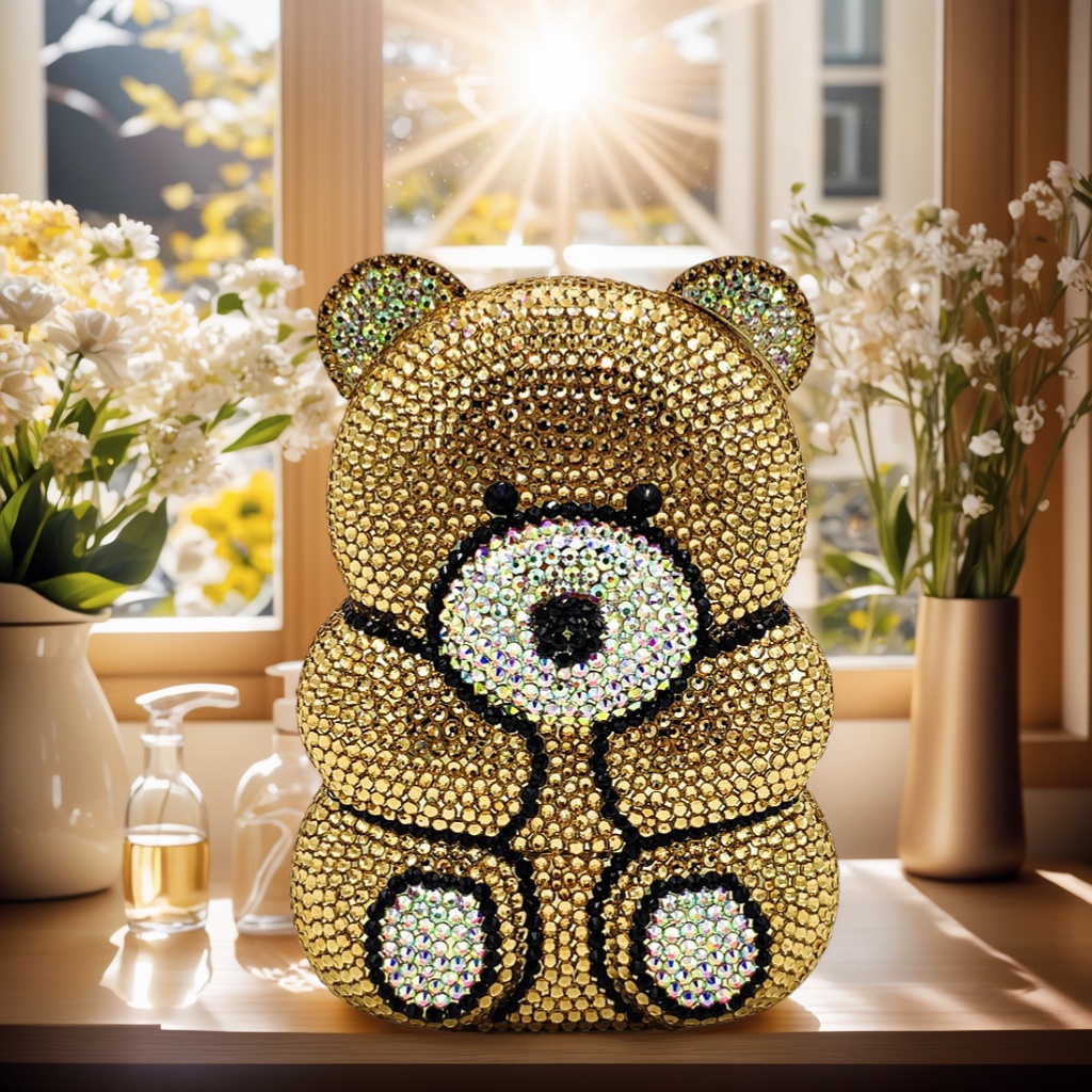 Cute Bear Rhinestone Evening B - огляд і ціна Luxury Bags Cute